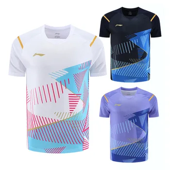 Мужская футболка с короткими рукавами, Футболка, быстросохнущая рубашка, летний спортивный бег с короткими рукавами, бадминтон ice silk, короткие рукава