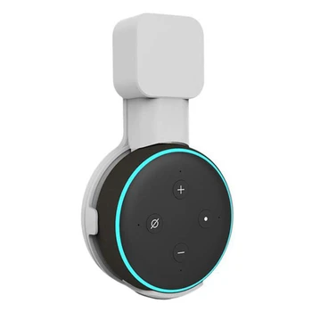 Настенный держатель динамика для внутренней звуковой коробки Alexa Echo Dot 3-го поколения с безвинтовым управлением кабелем,