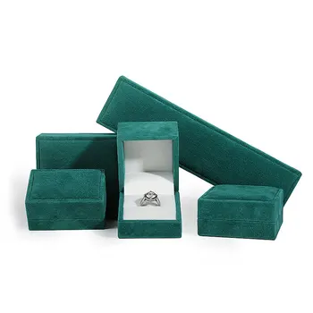 Новая фланелевая подарочная коробка для ювелирных изделий в европейском стиле Роскошное кольцо Серьги Кулон Ожерелье Футляр для упаковки ювелирных изделий с пользовательским логотипом