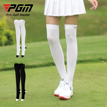 Носки для гольфа PGM, Женские чулки для бега, Мягкие дышащие спортивные носки для девочек, чулки выше колена, теннис, фитнес, Велосипед WZ015