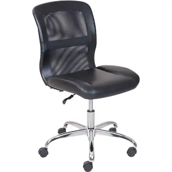 Опоры средней части спинки, офисное кресло с виниловой сеткой, черный