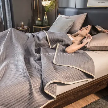 Охлаждающее одеяло для кровати с кондиционером, Охлажденный Ледяной Вискозой, Мягкое Дышащее Летнее одеяло с ощущением прохлады, Стираемое Королевское одеяло, Тонкое