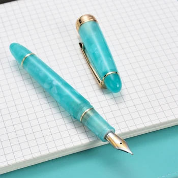 Перьевая ручка с вакуумным наполнением, тонкие акриловые чернильные ручки большой емкости, гладкие ручки для письма