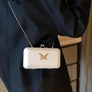 Популярная женская сумка для фотоаппарата с бабочкой, летняя новинка 2023 года, модные кошельки и сумочки на цепочке через одно плечо