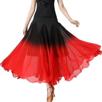 Представление для восточного танца живота, 2-цветная градиентная юбка до половины длины для женщин