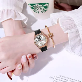 Роскошные женские модные зеленые часы, Высококачественные кварцевые часы, Женские кожаные наручные часы, Элегантный Montre Femme Reloj