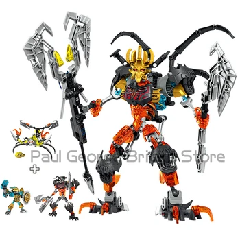 Серия Bionicle Золотая Маска Мастер Череп Воин Строительные блоки Hero Factory Fit Робот Кирпичи Игрушки для мальчиков Рождественский подарок для детей