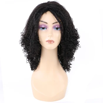 Синтетические парики с завитками Яки для чернокожих женщин, кудрявый парик 1b, черный цвет, 12-дюймовые парики для женщин, косплей