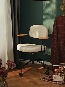 Скандинавский домашний офисный стул Простой рабочий стол Для макияжа Поворотный Эргономичный Компьютерный стул Шезлонги Письменный стол Коммерческая мебель