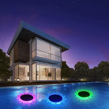 Солнечные RGB светодиодные плавающие огни для бассейна, водонепроницаемый солнечный свет с дистанционным цветочным ночником для свадебного декора в саду у бассейна.