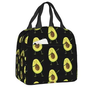 Сумка для ланча с изоляцией из авокадо для женщин, портативный термоохладитель, фруктовый Веганский ланч-бокс, сумки для кемпинга и пикника, сумки для еды