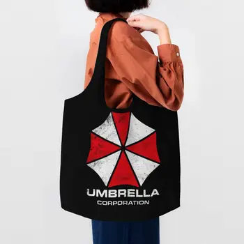 Сумка для покупок Umbrella Corporations, холщовая сумка для покупок, сумка через плечо, портативная сумка для видеоигр большой емкости