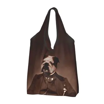 Сумка для покупок в магазине Lord English Bulldog На заказ, сумки через плечо, Переносная сумка для домашних животных British Bulldog Большой емкости
