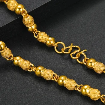 Толстое Золотое ожерелье с матовым жемчугом Кулон для мужчин Братан Отец Свадьба Помолвка Юбилей Ожерелья Ювелирные Изделия Подарки