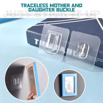 Удобные прозрачные крючки С мощной липкой присоской, Невидимые крючки для ванной комнаты, настенный держатель для хранения в ванной комнате