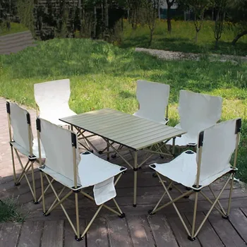 Уличные Портативные Складные столы и стулья для пикника, стол для яичных рулетов из углеродистой стали, Походный BQQ, Необходимый артефакт