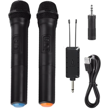 Универсальный УКВ Беспроводной ручной микрофон с приемником для караоке/деловых встреч Портативные микрофоны