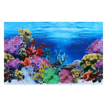 Фоновое изображение аквариума Фоновая бумага для аквариума Океанские наклейки Декоративное изображение Двусторонняя толстая пленка Baby Large