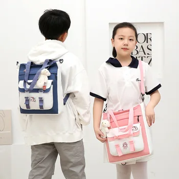 Холщовая сумка для репетиторов, сумка для мальчиков и девочек, сумка для учащихся начальной школы, детская водонепроницаемая многофункциональная художественная сумка