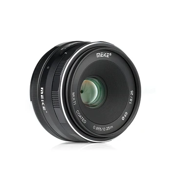 Широкоугольный объектив с ручной Фокусировкой Meike 25mm f1.8 APS-C для Sony E-Mount NEX3/3N/5/5T/NEX5R/6/7/ A6000/A6100/A6300/A6400/A6500/A6600..